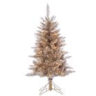 Pre-Lit Faux Rose Gold Tuscany Christmas Tree - 5'