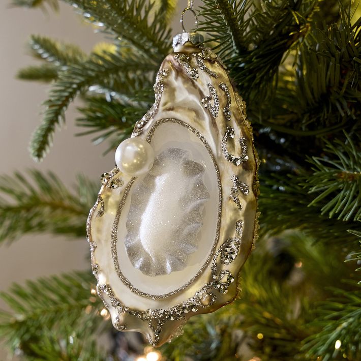 Glass Oyster Ornament
