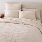 European Flax Linen Cotton Ripple Quilt &amp; Shams