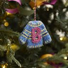 Felt Monogrammed Initial Holiday Sweater Ornaments