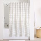 Organic Stripe Stitch Candlewick Shower Curtain