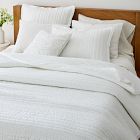 European Flax Linen Linework Quilt &amp; Shams