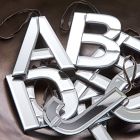 Mirrored Initial Ornaments