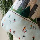 Nicole Cicak Embroidered Ice Skaters Cotton Stocking