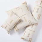 Embroidered Metallic Blocks Oversized Lumbar Pillow Cover