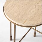 Fay Travertine Side Table (13.5")