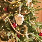 Scandi Wood Gold Pinecone Ornament
