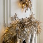 Faux Shimmer Wreath &amp; Garland