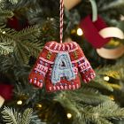 Felt Monogrammed Initial Holiday Sweater Ornaments