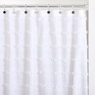Organic Stripe Stitch Candlewick Shower Curtain