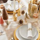 Decorative Bottlebrush Tree Objects (Set of 12) - Tonal Metallic