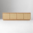 Callahan Solid Wood Rattan Media Console (80")
