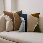Crewel Outlined Shapes Pillow Cover