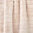 Faux Fur Chinchilla Stripe Throw