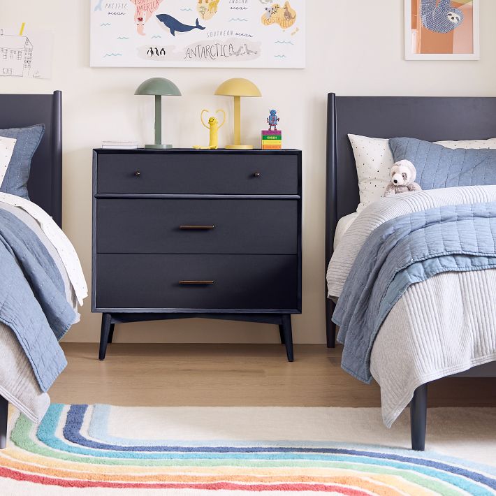 Kids Machine Washable Rainbow Track Rug | West Elm