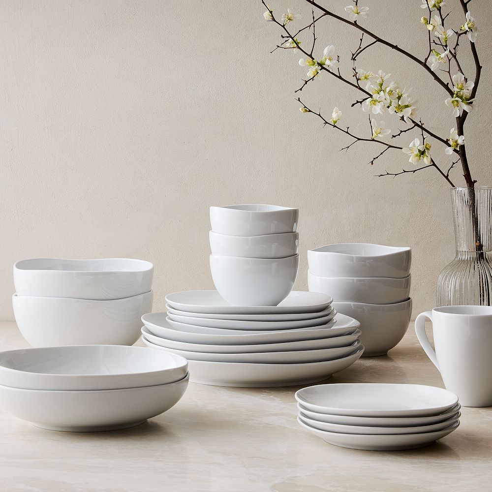 Organic Porcelain 16-Piece Dinnerware Set