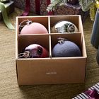 Jewel-Toned Glass Ball Ornaments (Set of 4)