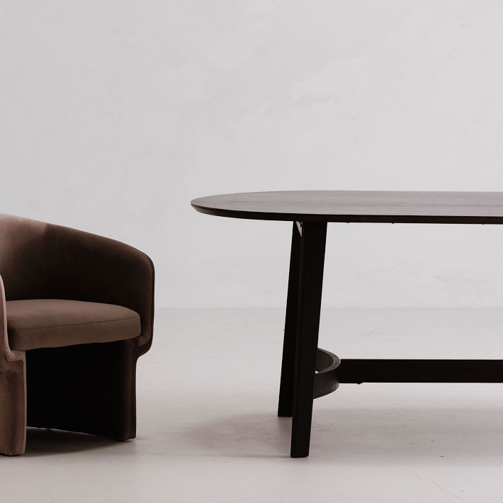Solid Oak Oval Dining Table