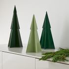 Decorative Lacquer Wood Trees (Set of 3) - Green