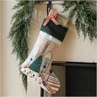 Nicole Cicak Embroidered Cotton Brooklyn Bridge Stocking