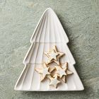Textured Stoneware Tree Serving Platter