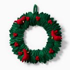 Felt Holly Wreath w/ Cardinals