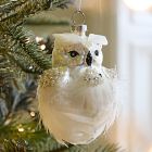Glass Feather Owl Ornament