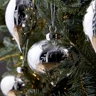 Glass Silver Shaped Ornaments (Set of 4)