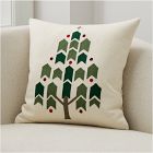 Crewel Folk Tree Pillow Cover