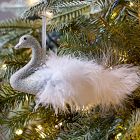Feathered Swan Ornament