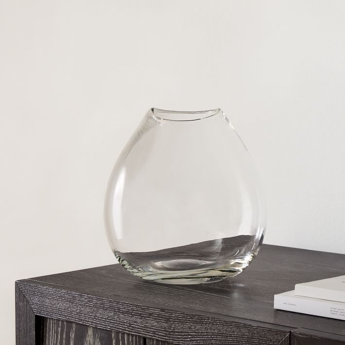 Open Box: Organic Glass Collection, Clear, Glass, Small Vase