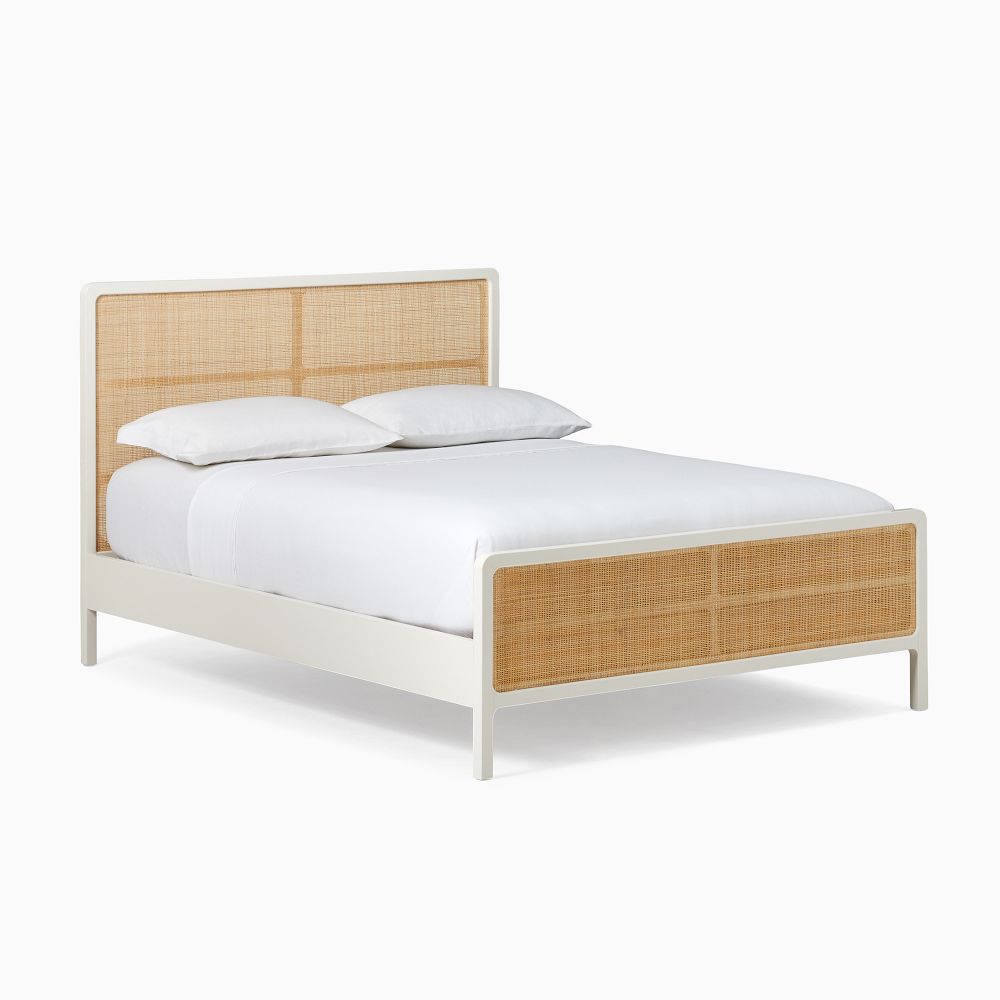 Ida Bed, King, White/Natural