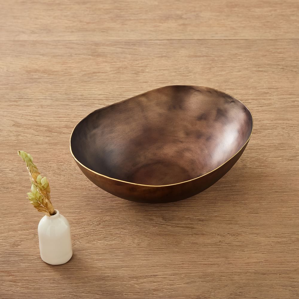 Organic Metal Bowls, Ceramic brass