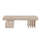Ariadne Geometric Solid Oak Bench (59")