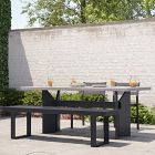 Rockport Outdoor Concrete Aluminum Dining Table (72")