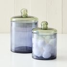 Color Blocked Glass Canister