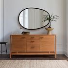 Organic Textured Metal Oval Wall Mirror