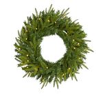 Pre-Lit Faux Pine Wreath
