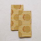 Soil to Studio Alisha Block-Printed Linen Table Napkins (Set of 4)