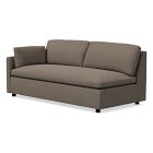 Open Box: Marin LA 75" Sofa, Down, Performance Distressed Velvet, Mocha, Concealed Support