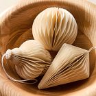 Cream Paper Ornaments (Set of 4)