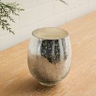 Silver Crackle Glass Candles - Balsam &amp; Cedar