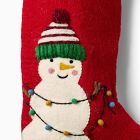 Snowman in Lights Felt Stocking