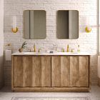 Carved Pattern Double Bathroom Vanity (68&quot;)