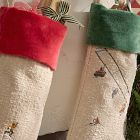 St. Jude Skier Boucle Applique Stockings