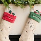 St. Jude Skier Boucle Applique Stockings