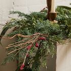 Pre-Lit Faux Mixed Pine &amp; Pepperberry Wreath &amp; Garland