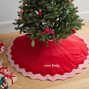 Melody Jane 1:12 Scale Dollhouse Christmas Tree Skirt - Green Candy Cane Miniature Accessory - View #4