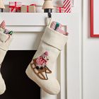 Sledding Penguin Felt Stocking