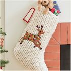 Chunky Knit Sweater Stocking - Reindeer